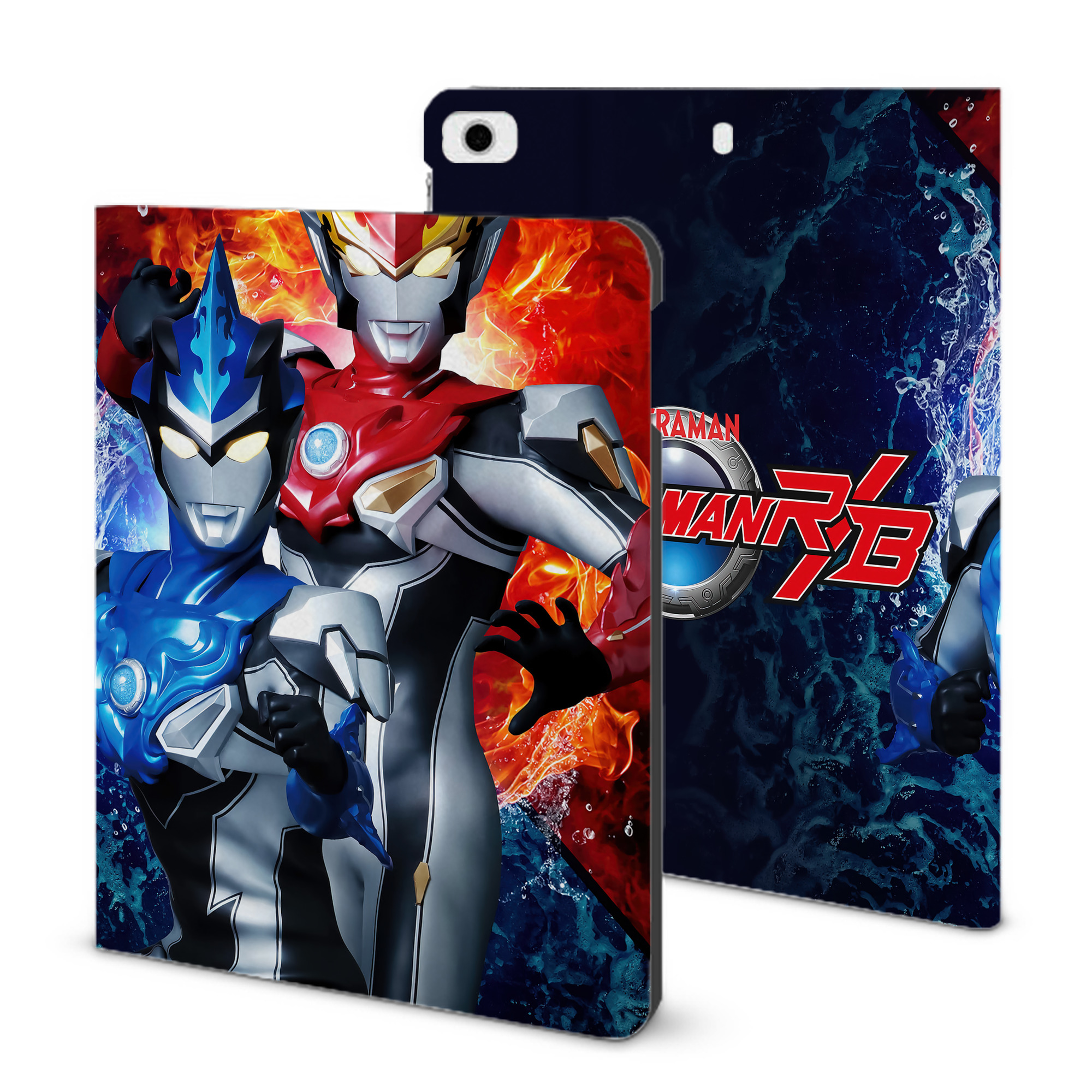 （画像用） ウルトラマン Ultraman IPad ケース ブック型 PUレザー TPU 耐衝撃 軽量 薄型 ペン収納なし 全面保護 IPad 各モデル対応